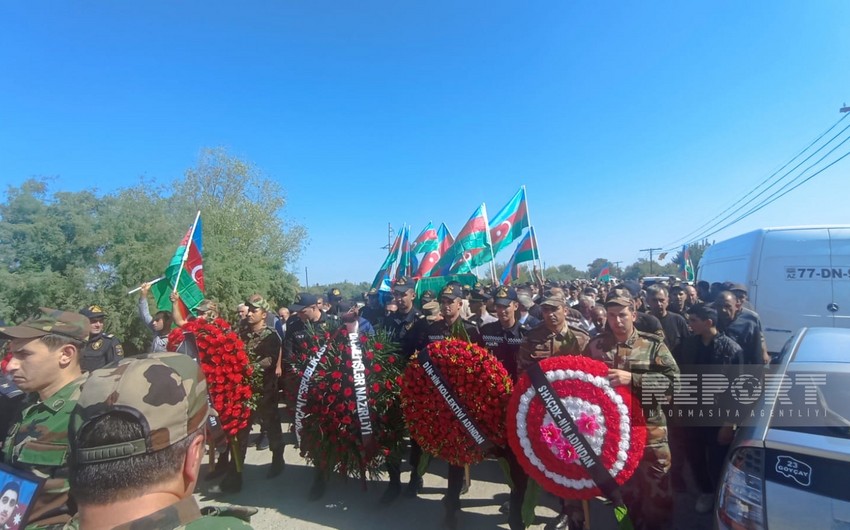 Antiterror tədbirlərində yaralanaraq şəhid olan polis dəfn edilib - YENİLƏNİB