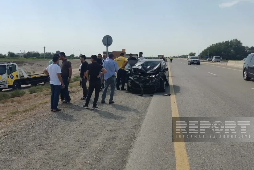 В Кюрдамире произошло тяжелое ДТП, есть погибший и пострадавшие
