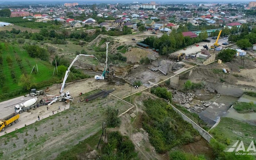 Qudyalçay üzərində yeni körpünün tikintisinə başlanılıb