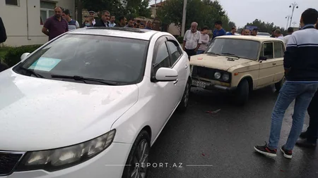 Kürdəmirdə zəncirvari yol qəzası olub