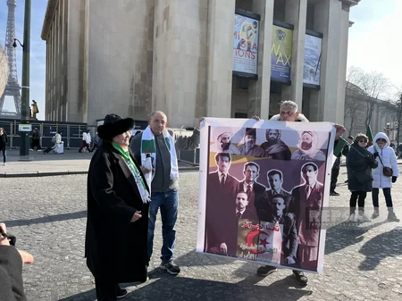 Algerians hold protest in Paris against France's colonial policy