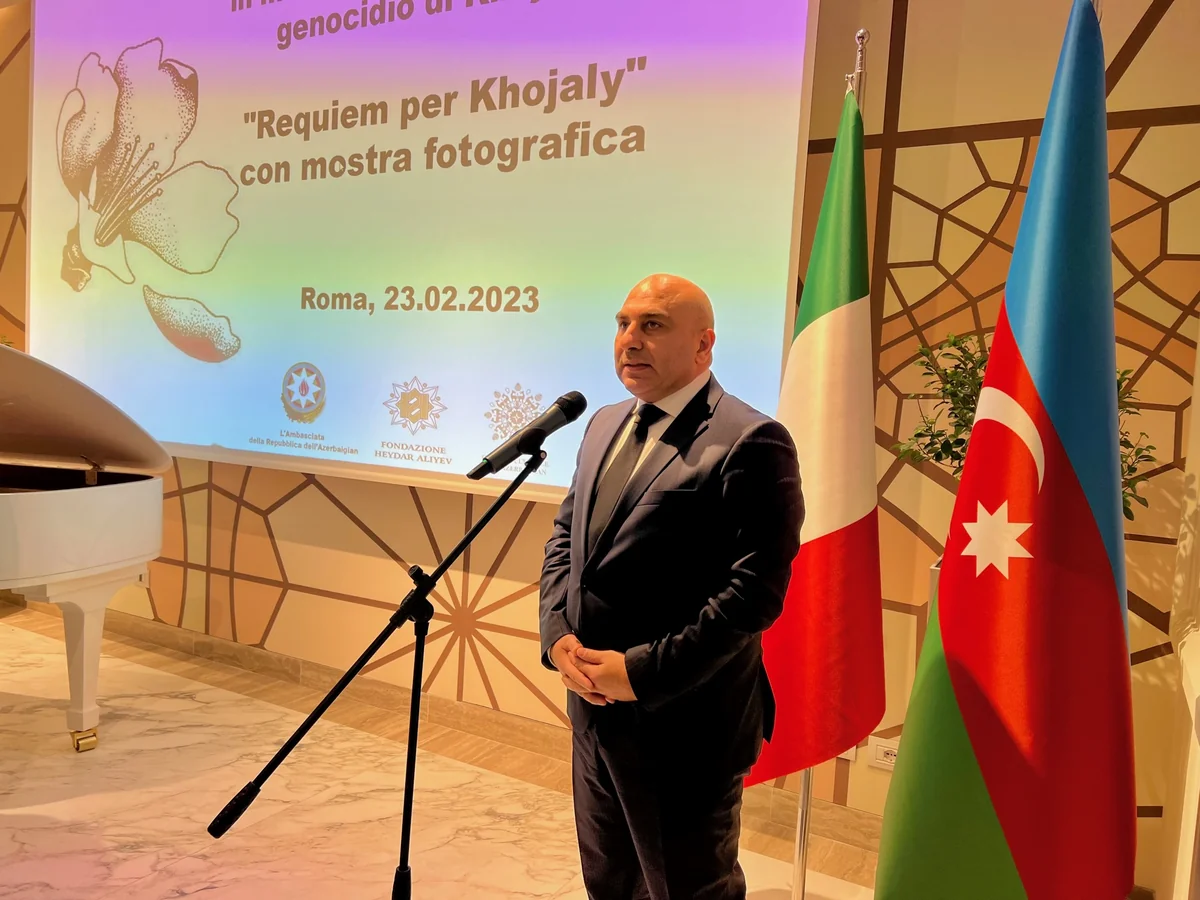 Heydər Əliyev Fondunun təşkilatçılığı ilə Romada Xocalı soyqırımına həsr olunan tədbir keçirilib