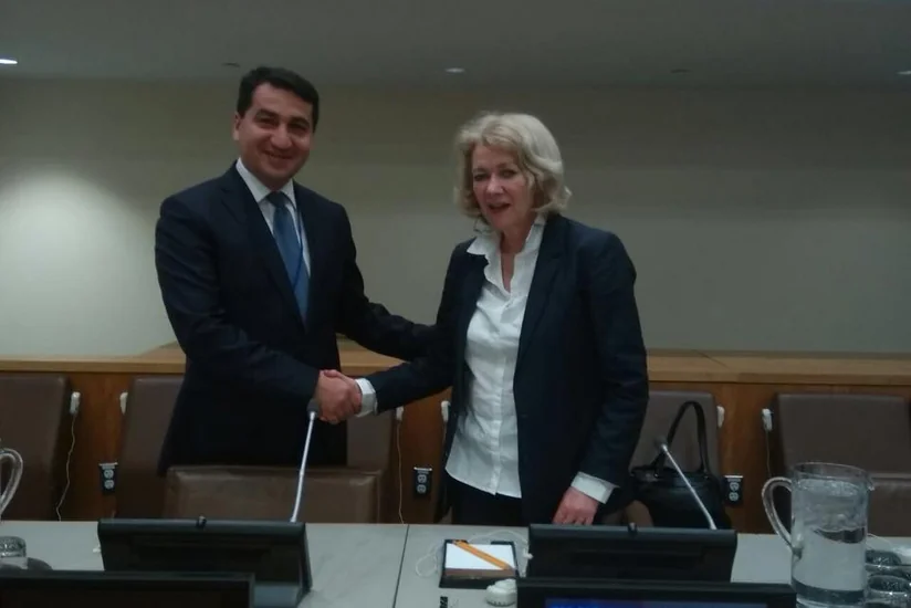 Hikmət Hacıyev BMT Baş katibinin müavini ilə görüşüb