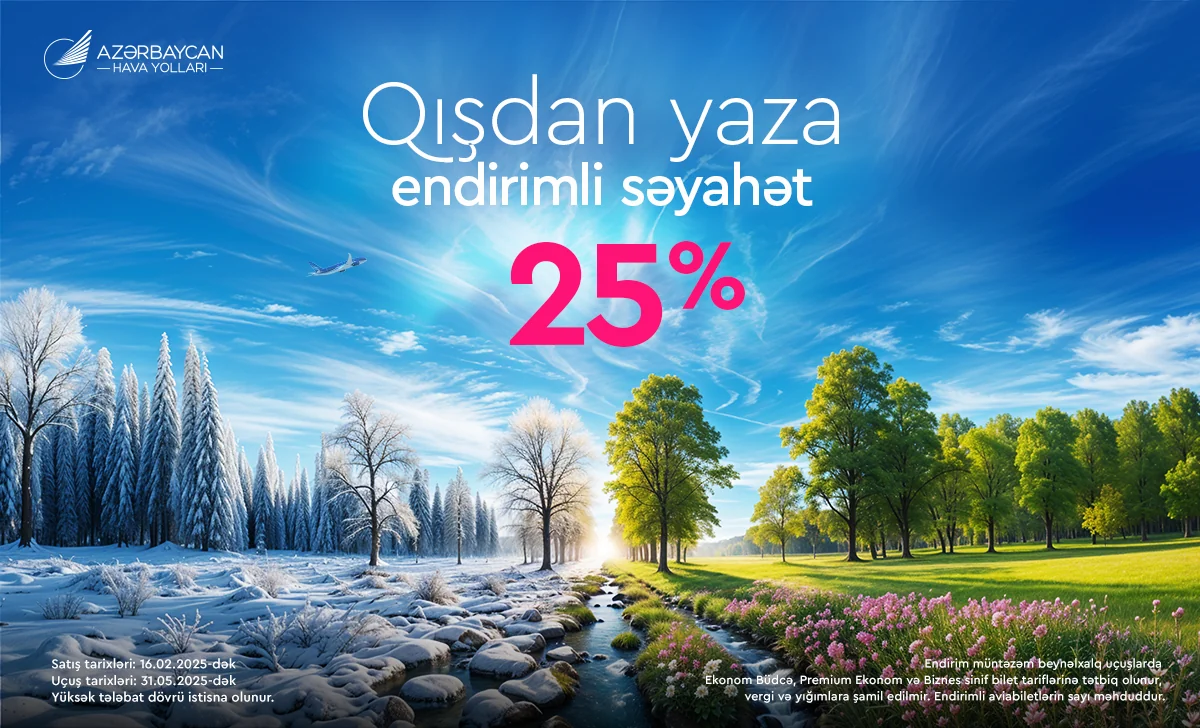 AZAL offers 25% discount on all destinations