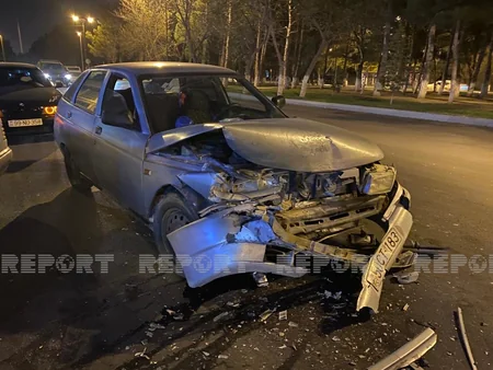 Sumqayıtda idarəetməni itirən sürücü qəza törədib