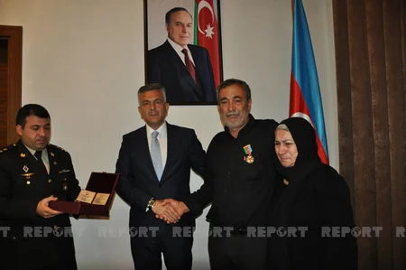 Biləsuvarda Vətən Müharibəsi Qəhrəmanı fəxri adları təqdim edilib 