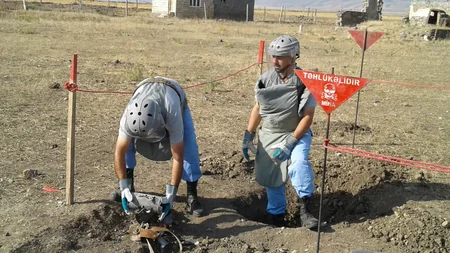 Ağdam və Tərtərdə partlamış hərbi sursatların qalıqları aşkar edilib