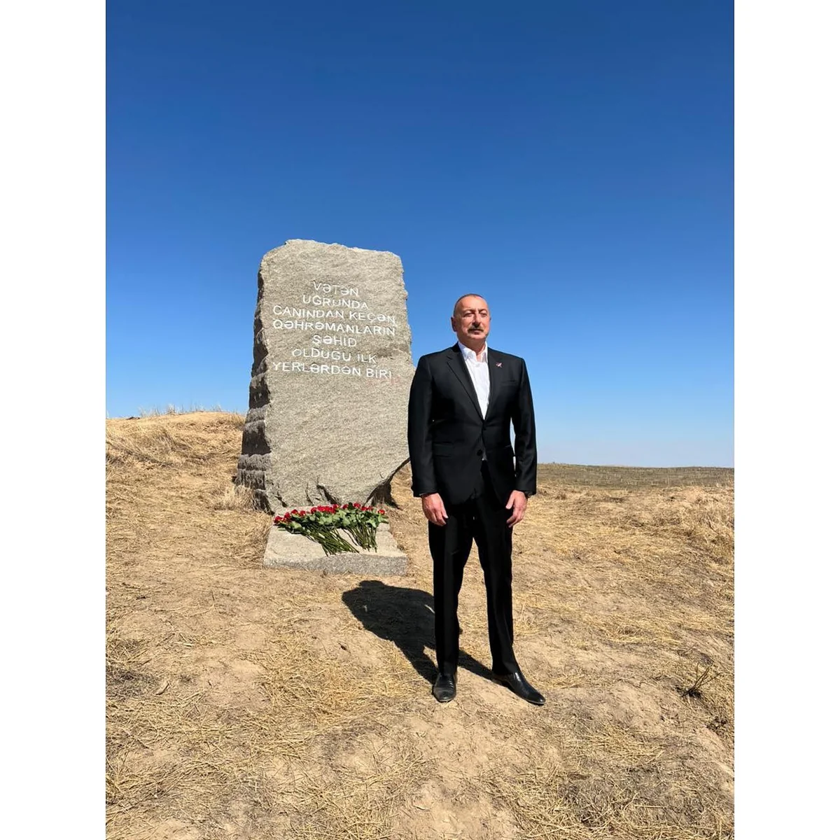 President of Azerbaijan visiting Fuzuli