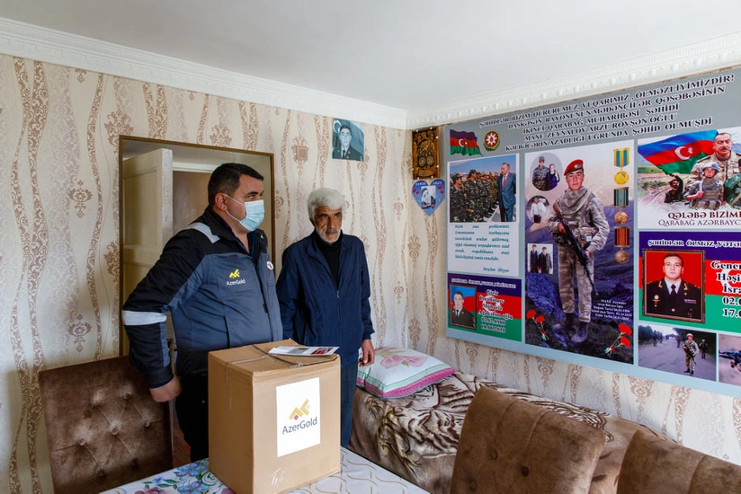 “AzerGold” Daşkəsəndə aztəminatlı şəhid və qazi ailələrinə yardımlar edib