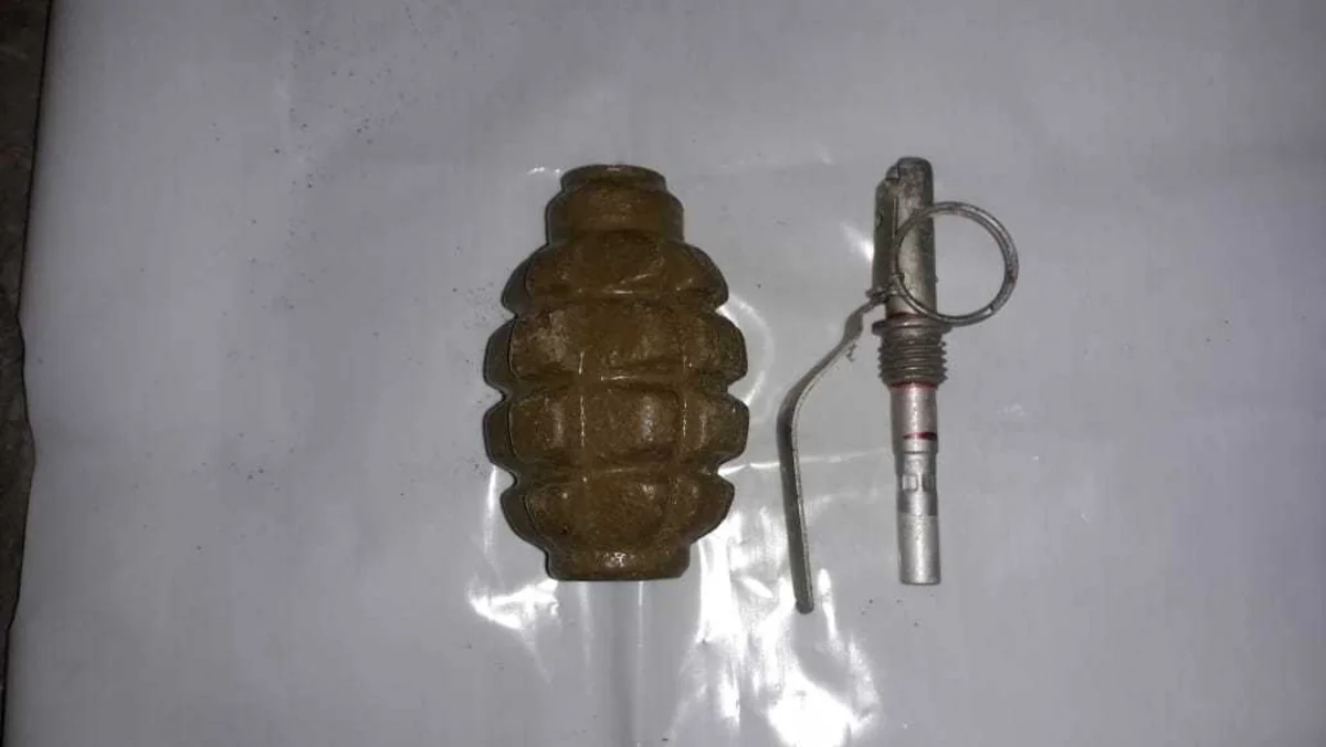 Gədəbəydə 1 ədəd əl qumbarası və 1 ədəd partladıcı aşkar olunub