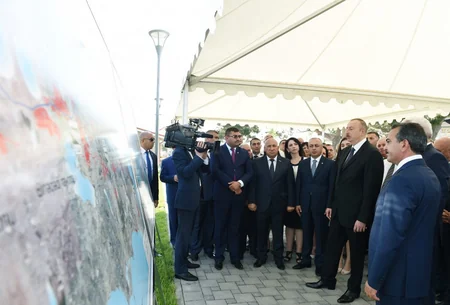 President Ilham Aliyev inaugurates drinking water supply project in Pirallahi district