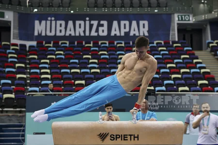 İdman gimnastikası üzrə Azərbaycan millisinin Dünya Kuboku öncəsi açıq məşqi keçirilib