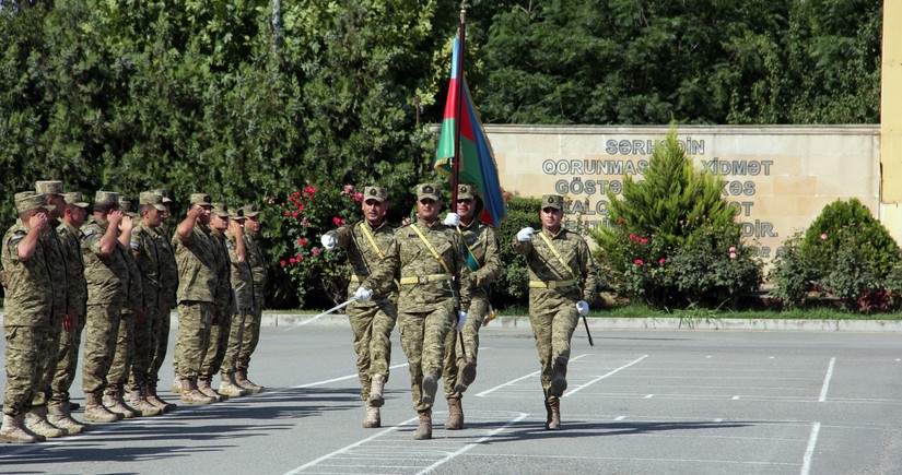 Hərbi xidməti başa vuran sərhədçi əsgərlər Silahlı Qüvvələrin ehtiyatına buraxılıb