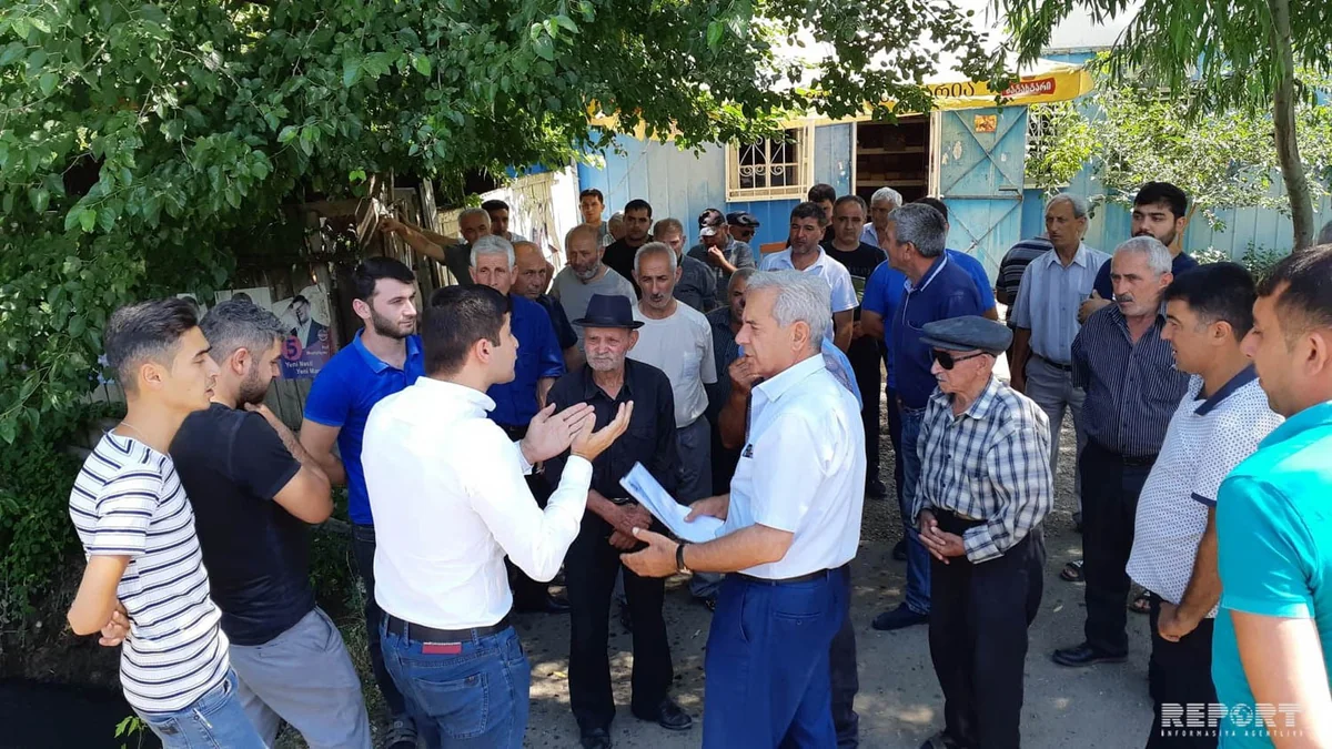 В Грузии в селе компактного проживания азербайджанцев прошла акция протеста - ФОТО