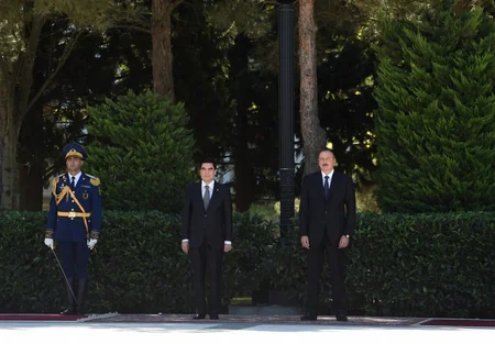 Official welcoming ceremony held for the Turkmen president