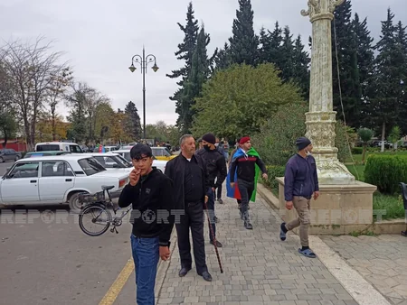 Cəlilabad və Biləsuvar sakinləri qələbəni qeyd edir