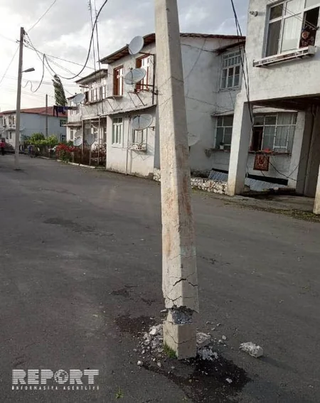 Qaxda güclü külək 5 kəndi işıqsız qoyub - FOTO
