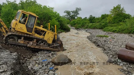 Şəkidə selin zərər vurduğu kəndlə əlaqə təmin edilib