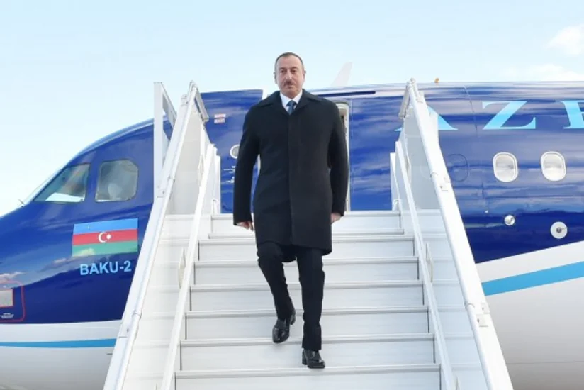 ​Президент Ильхам Алиев отбыл с рабочим визитом в Казахстан - ФОТО