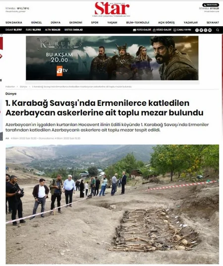 Dünya mətbuatı Edillidə aşkarlanan kütləvi məzarlıqla bağlı geniş məlumat yayıb