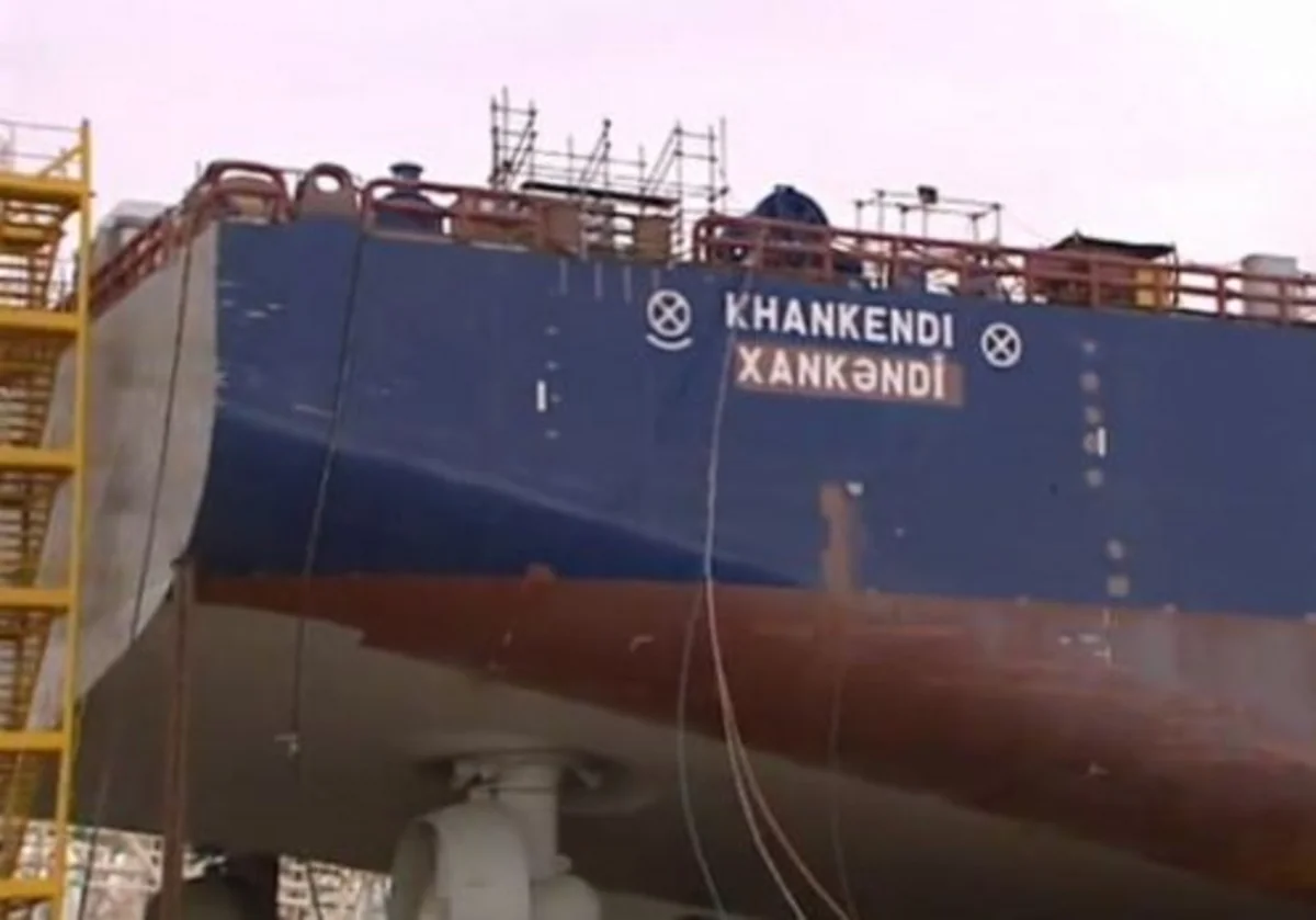 ​Судно Ханкенди спущено на воду с пристани Бакинского судостроительного завода