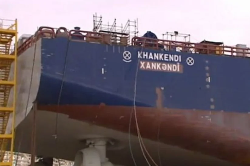 ​Судно Ханкенди спущено на воду с пристани Бакинского судостроительного завода