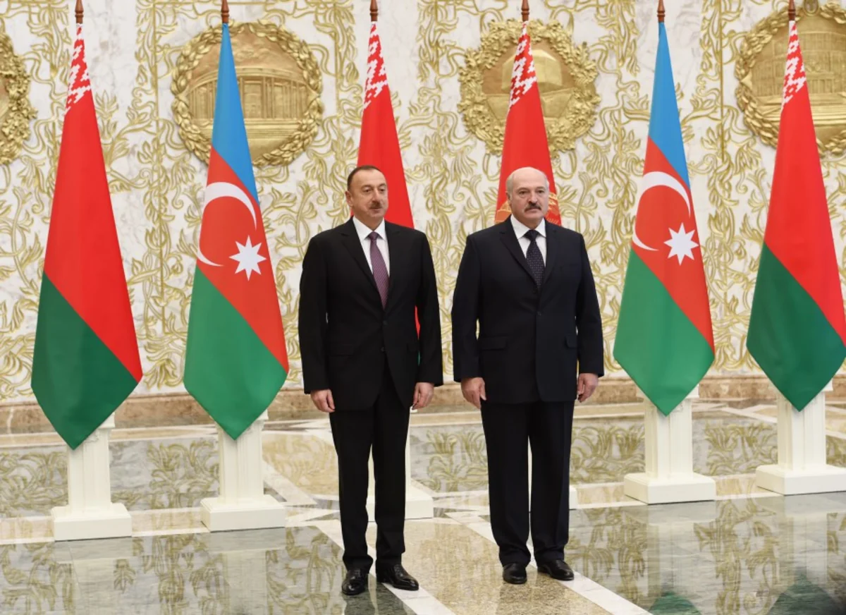 Belarusda Azərbaycan Prezidenti İlham Əliyevin rəsmi qarşılanma mərasimi keçirilib