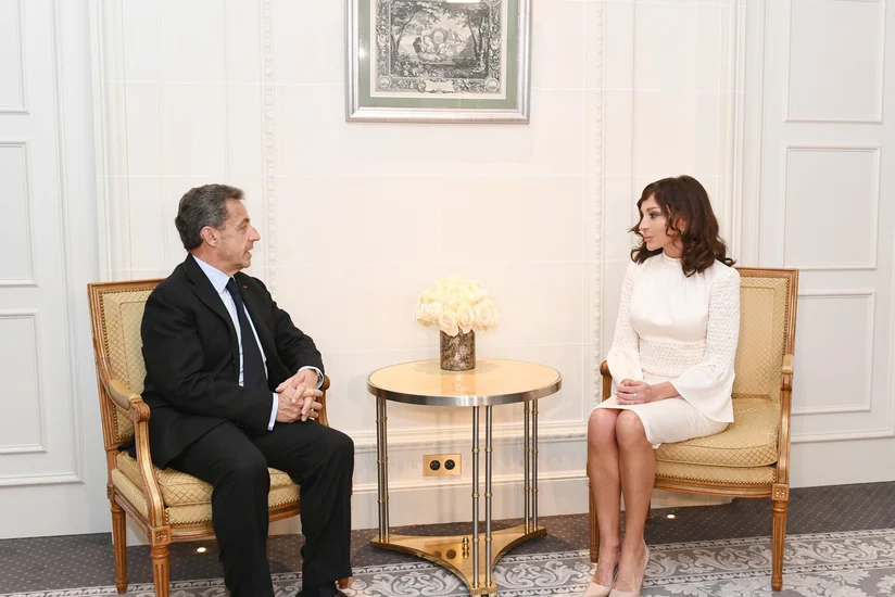 First Vice-President Mehriban Aliyeva met with former French President Nicolas Sarkozy