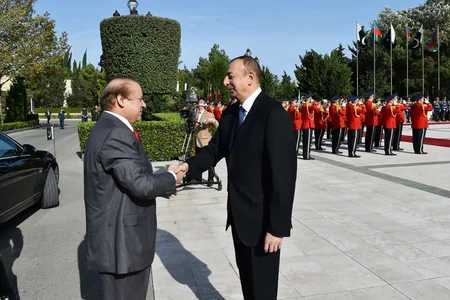 Pakistanın baş naziri Məhəmməd Nəvaz Şərifin rəsmi qarşılanma mərasimi olub