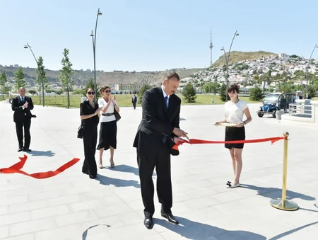 Azərbaycan Prezidenti İlham Əliyev Bayıl bulvarının açılışında iştirak edib - FOTO