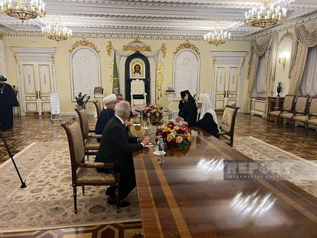 Allahşükür Paşazadə Moskvanın və bütün Rusiyanın Patriarxı ilə görüşüb