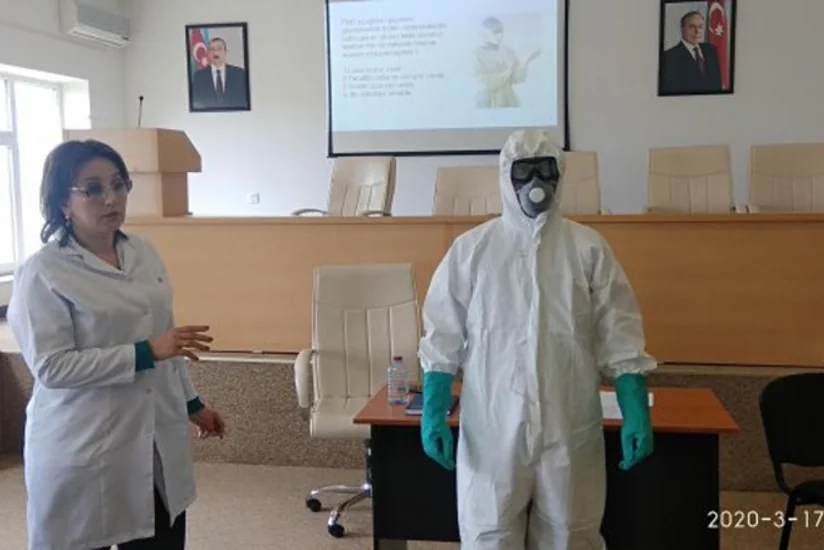 Bakıda koronavirusla mübarizə aparan tibb personalı üçün təlim-treninqlərə başlanılıb