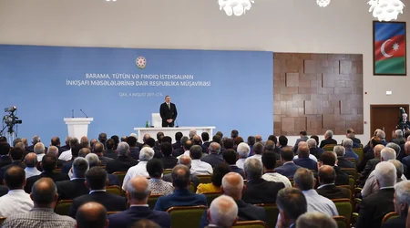 President chairs republican conference on development of sericulture, tobacco and hazelnut production in Gakh - UPDATED