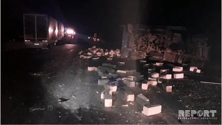 Kürdəmirdə yük avtomobilləri toqquşub, xəsarət alanlar var - FOTO - VİDEO - YENİLƏNİB