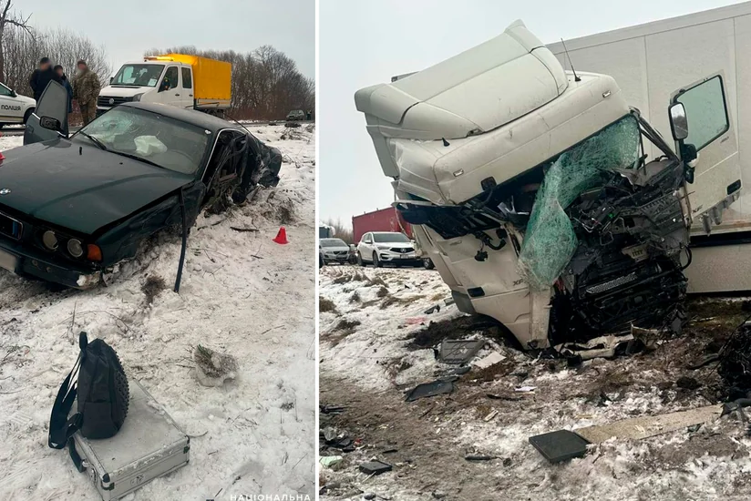 Во Львовской области Украины семь человек погибли в массовом ДТП