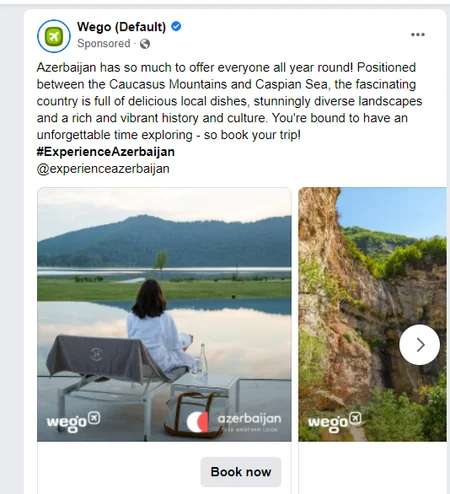 Azərbaycan Turizm Bürosu “Wego” platformasında onlayn kampaniyaya başlayıb