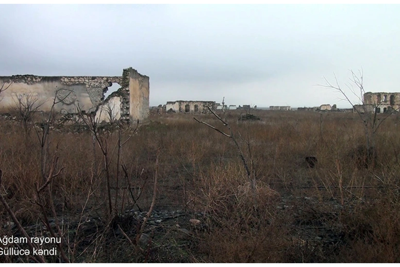 Видеокадры из села Гюллюджа Агдамского района