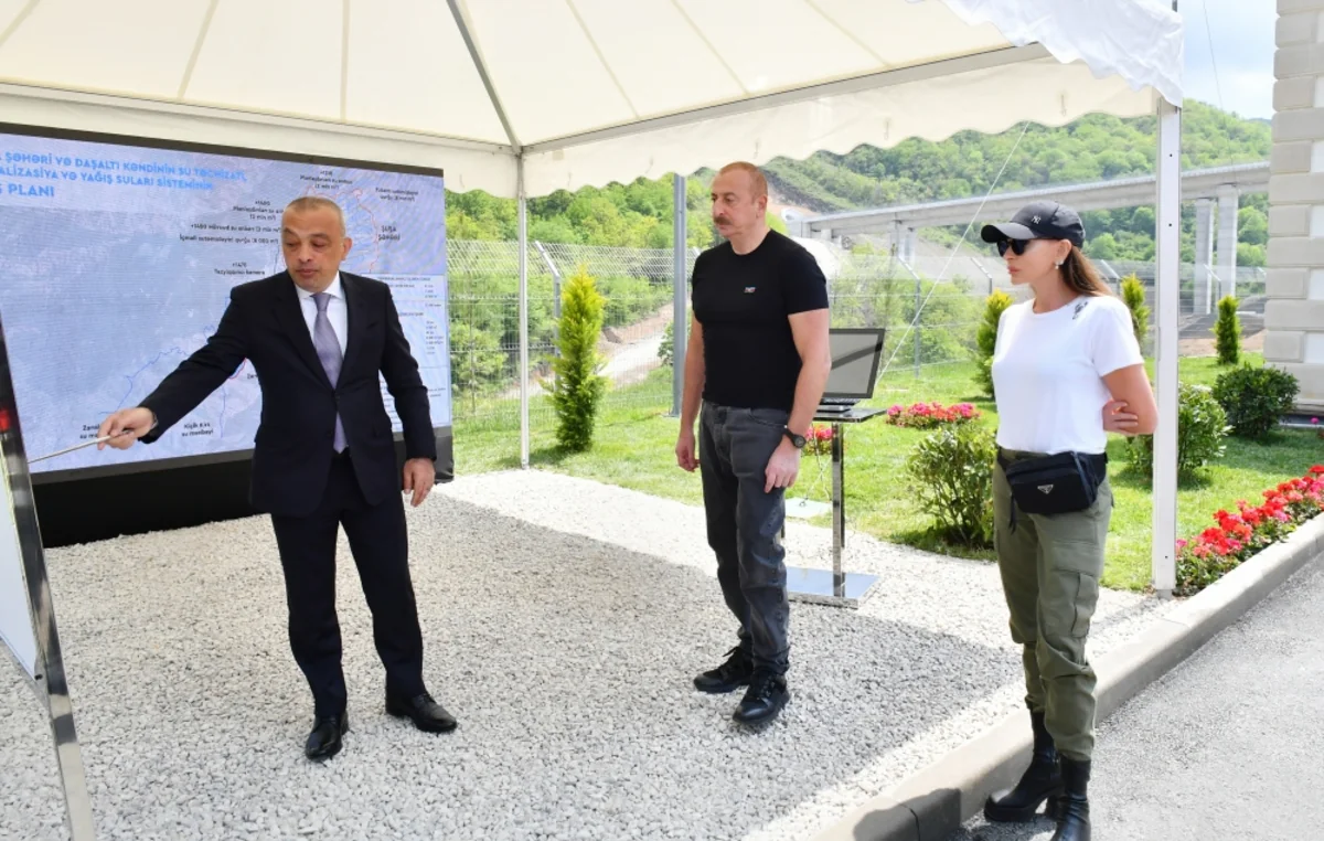 President Ilham Aliyev, First Lady Mehriban Aliyeva inaugurate Zarislichay pumping station in village of Dashalti