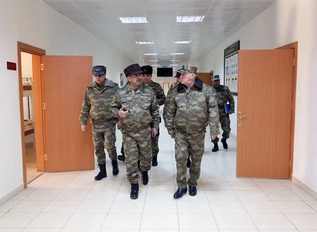 Presidential Assistant and Defence Minister inspect situation in military units of frontline zone