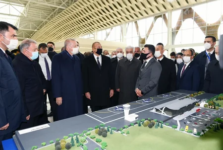 Azərbaycan və Türkiyə prezidentləri Füzuli Beynəlxalq Hava Limanının açılışında iştirak ediblər