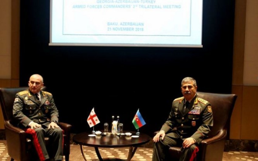 Zakir Hasanov  and Chief of General Staff of the Georgian Armed Forces discuss cooperation issues