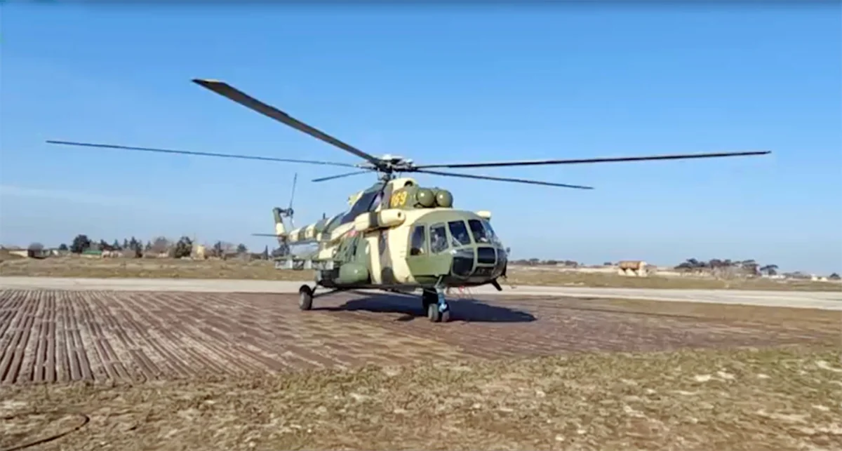 Azerbaijan Air Force’s helicopter units conduct training flights