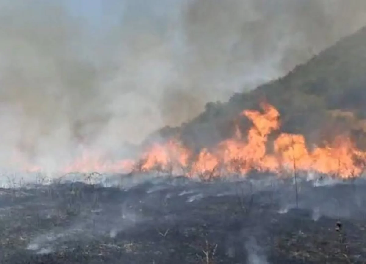 İşğaldan azad edilən daha bir rayonda şiddətli yanğın başlayıb
