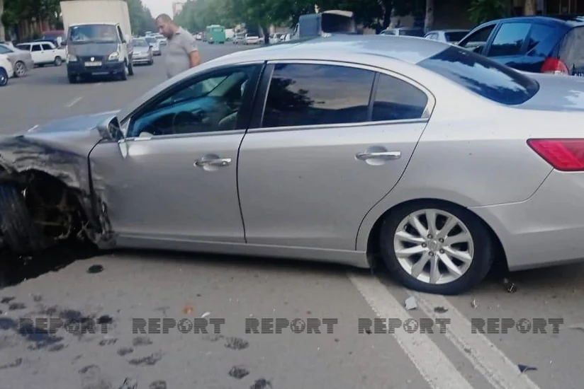 Цепная авария в Гяндже, есть пострадавшие