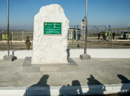 Azərbaycanla Rusiya sərhədində yerləşən Samur çayı üzərində yeni körpü açılıb - FOTOLAR