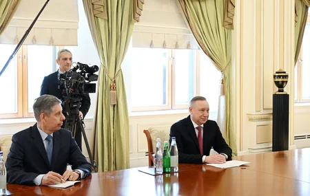 Президент Ильхам Алиев принял губернатора Санкт-Петербурга