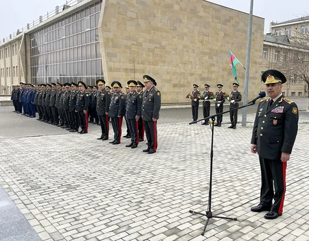 Hərbi İnstitutda şəhidlərin Xatirə kompleksinin açılışı olub