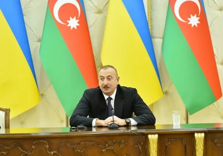 Azərbaycan və Ukrayna prezidentləri mətbuata bəyanatlarla çıxış ediblər