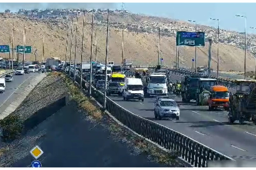 Bakıda yollardan birində sıxlıq müşahidə olunur