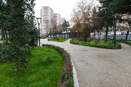 President Ilham Aliyev views ongoing renovation works in another park in Baku